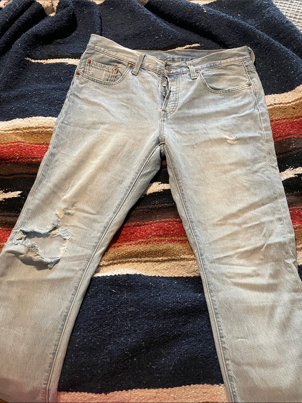 Levi's Light Blue Straight Leg Jeans